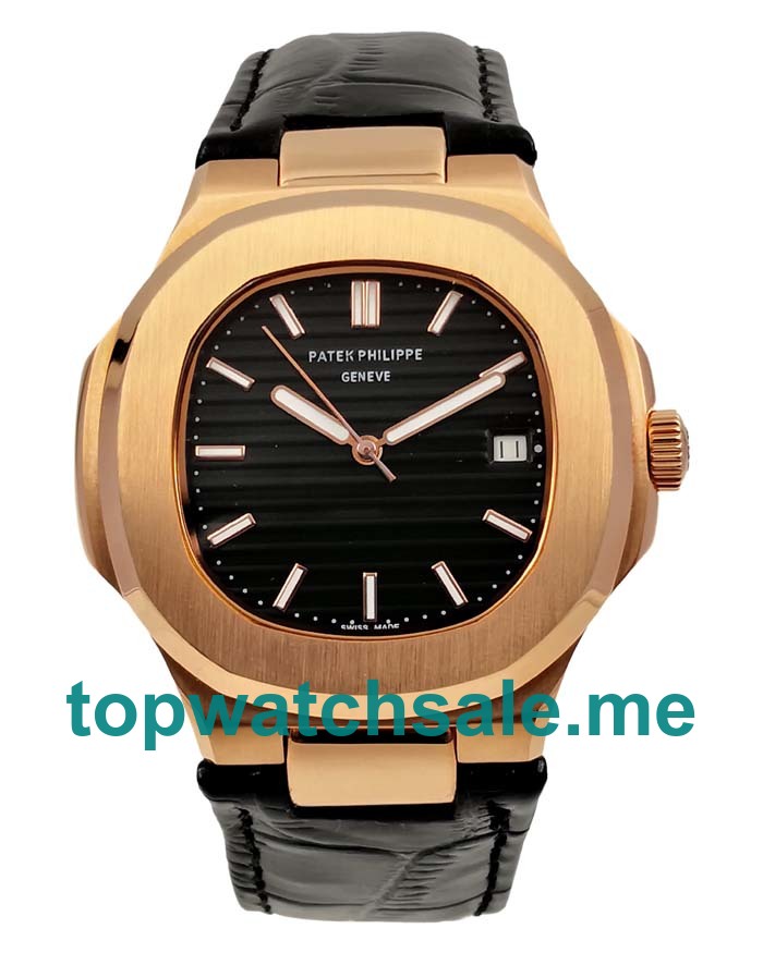 UK Black Dials Rose Gold Patek Philippe Nautilus 5711R Replica Watches