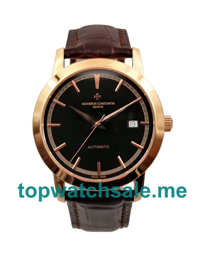 UK Black Dials Rose Gold Vacheron Constantin Traditionnelle 71616 Replica Watches