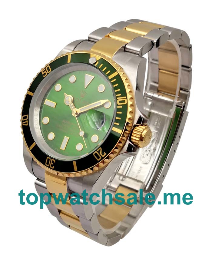 UK Green Dials Steel And Gold Rolex Submariner 116613 Replica Watches