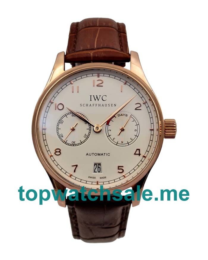 UK White Dials Rose Gold IWC Portugieser IW500113 Replica Watches