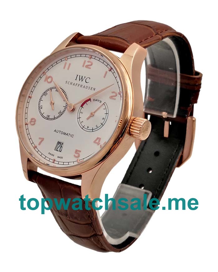 UK White Dials Rose Gold IWC Portugieser IW500113 Replica Watches