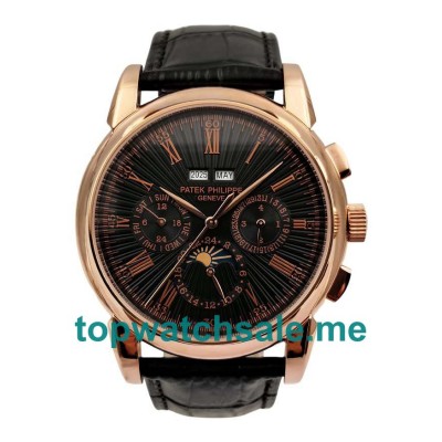 UK Black Dials Rose Gold Patek Philippe Grand Complications 75651 Replica Watches