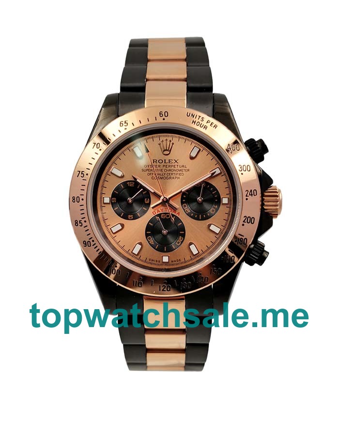 UK Champagne Dials Steel And Rose Gold Rolex Daytona 116505 Replica Watches