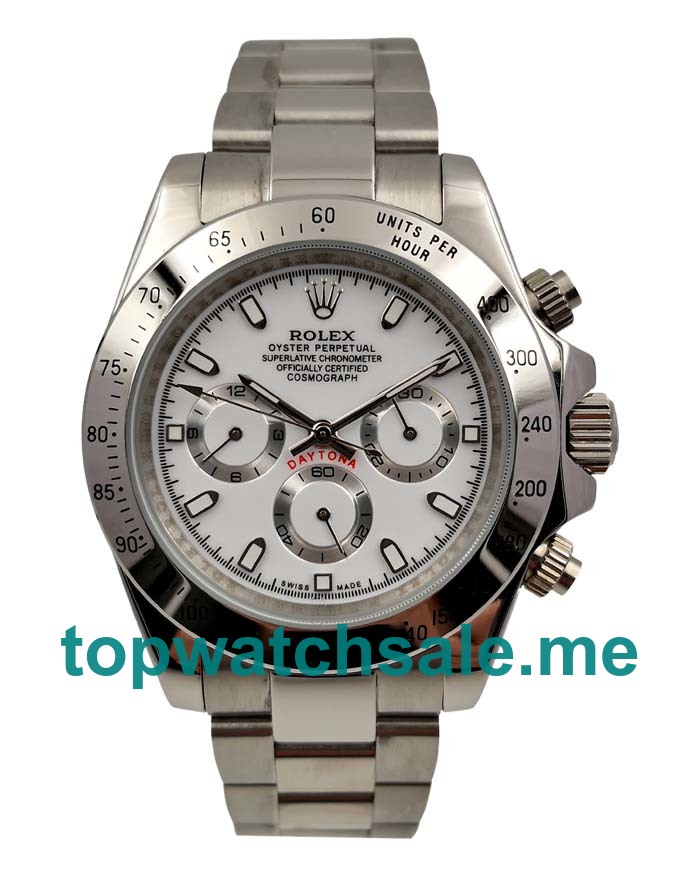 UK White Dials Steel Rolex Daytona 116520 Replica Watches