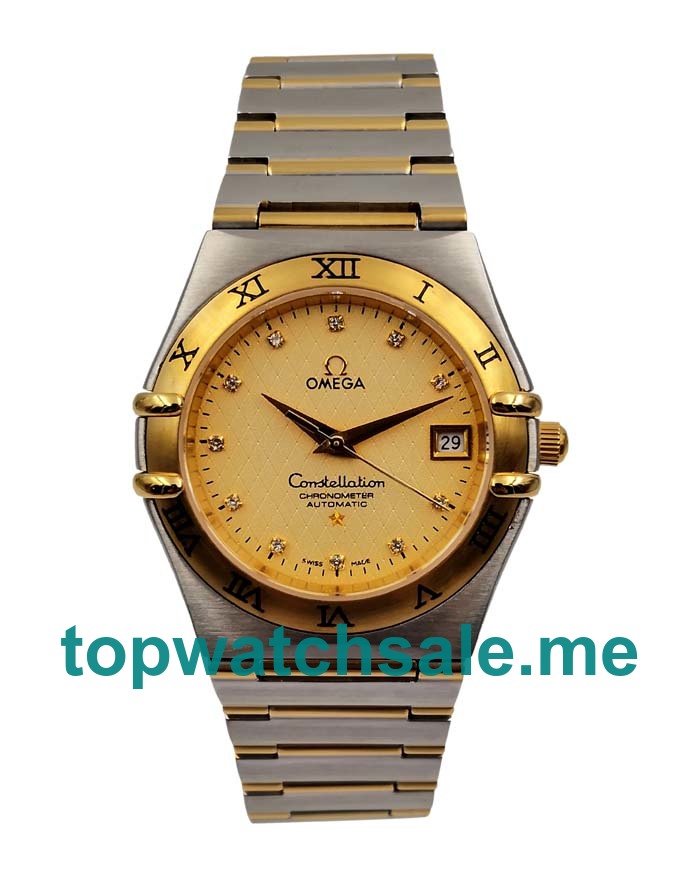 UK Champagne Dials Steel And Gold Omega Constellation 1202.15.00 Replica Watches