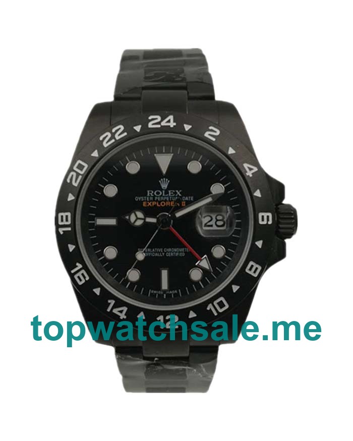 UK Black Dials Black Steel Rolex Explorer II 216570 Replica Watches