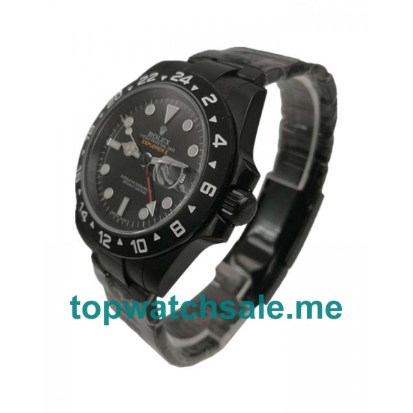 UK Black Dials Black Steel Rolex Explorer II 216570 Replica Watches