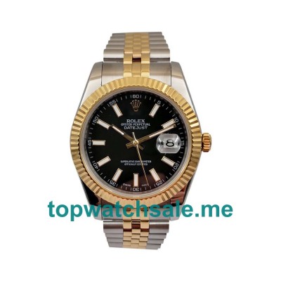 UK Black Dials Steel And Gold Rolex Datejust II 116333 EW Replica Watches