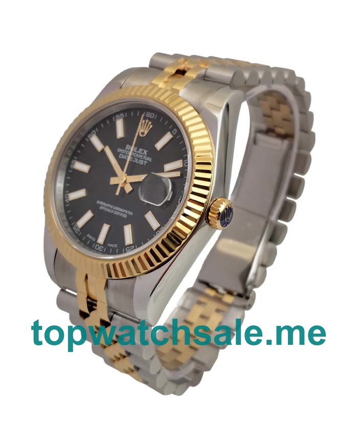 UK Black Dials Steel And Gold Rolex Datejust II 116333 EW Replica Watches