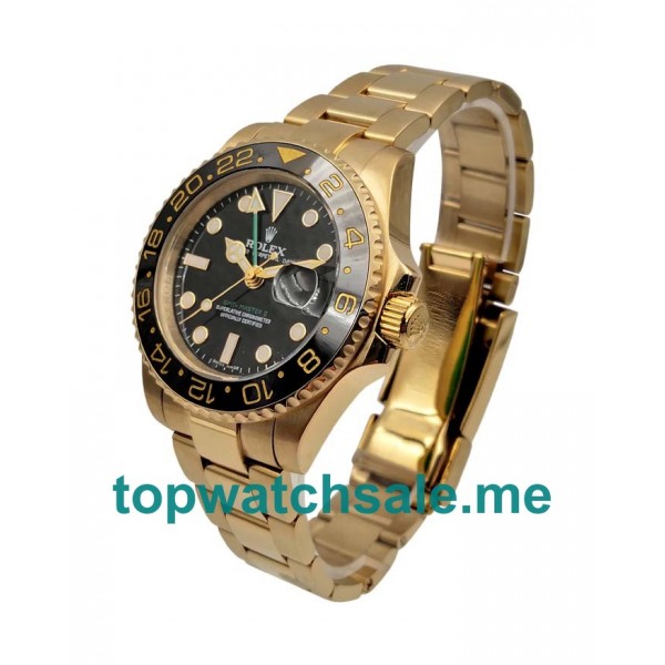 UK Black Dials Gold Rolex GMT-Master II 116718 Replica Watches