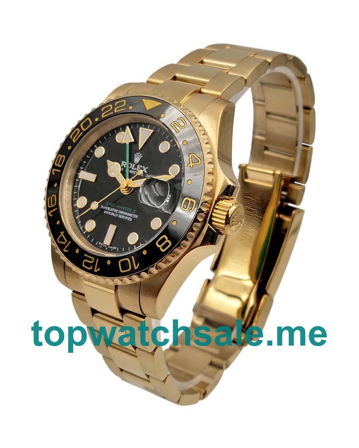 UK Black Dials Gold Rolex GMT-Master II 116718 Replica Watches