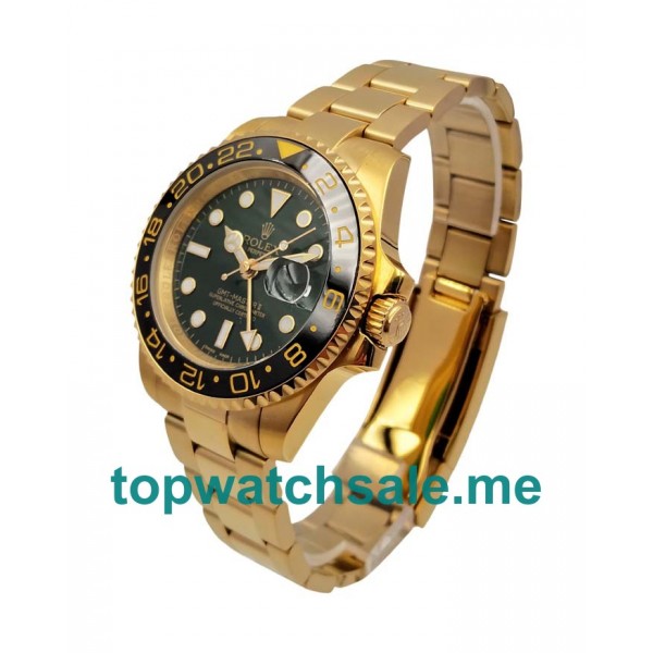 UK Green Dials Gold Rolex GMT-Master II 116718 Replica Watches