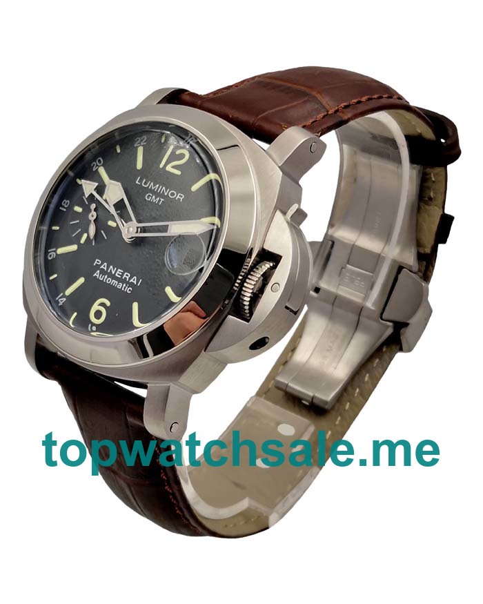 UK Black Dials Steel Panerai Luminor GMT PAM00244 Replica Watches