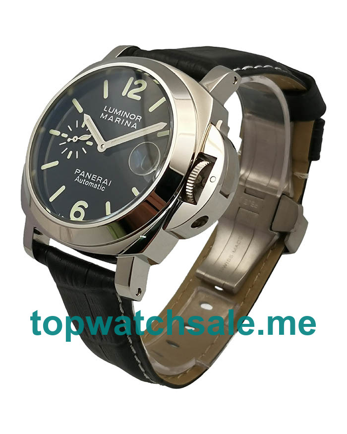 UK Black Dials Steel Panerai Luminor Marina PAM00104 Replica Watches