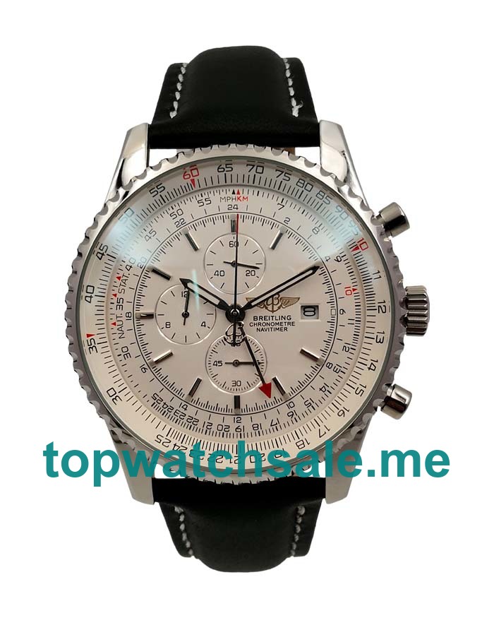 UK White Dials Steel Breitling Navitimer World A24322 Replica Watches