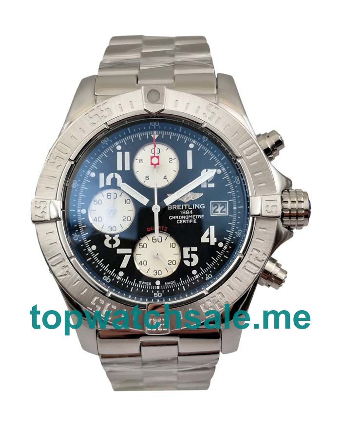 UK Black Dials Steel Breitling Super Avenger A13370 Replica Watches