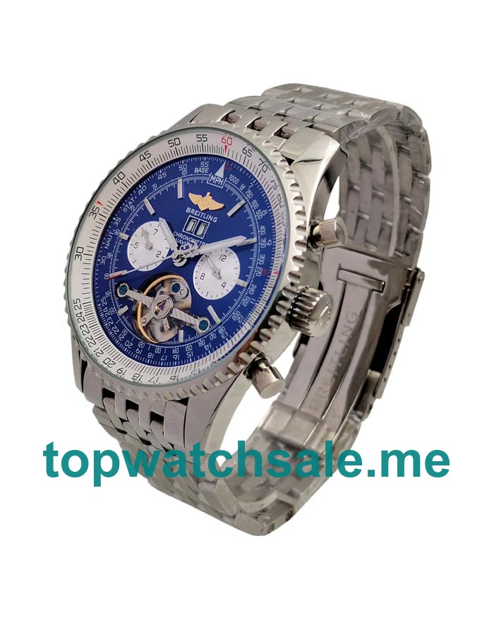 UK Blue Dials Steel Breitling Navitimer World A24322 Replica Watches