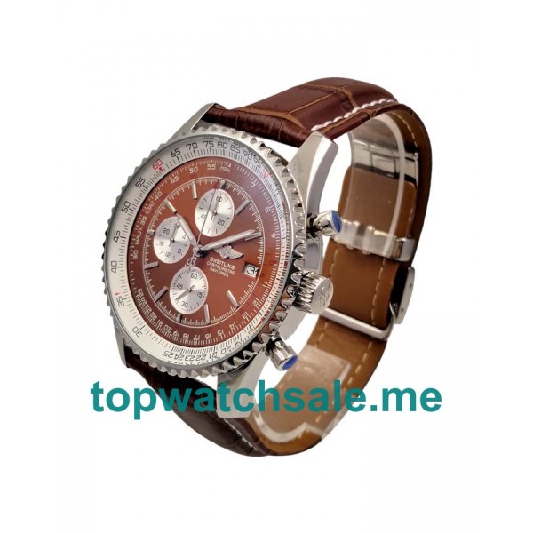 Brown Dials Fake Breitling Navitimer A24322 Watches UK Made From Stainless Steel