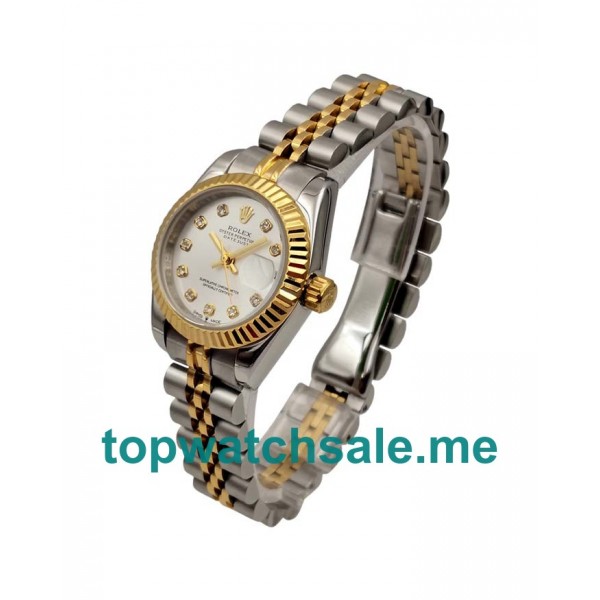 UK Silver Dials Steel And Gold Rolex Lady-Datejust 179173 Replica Watches