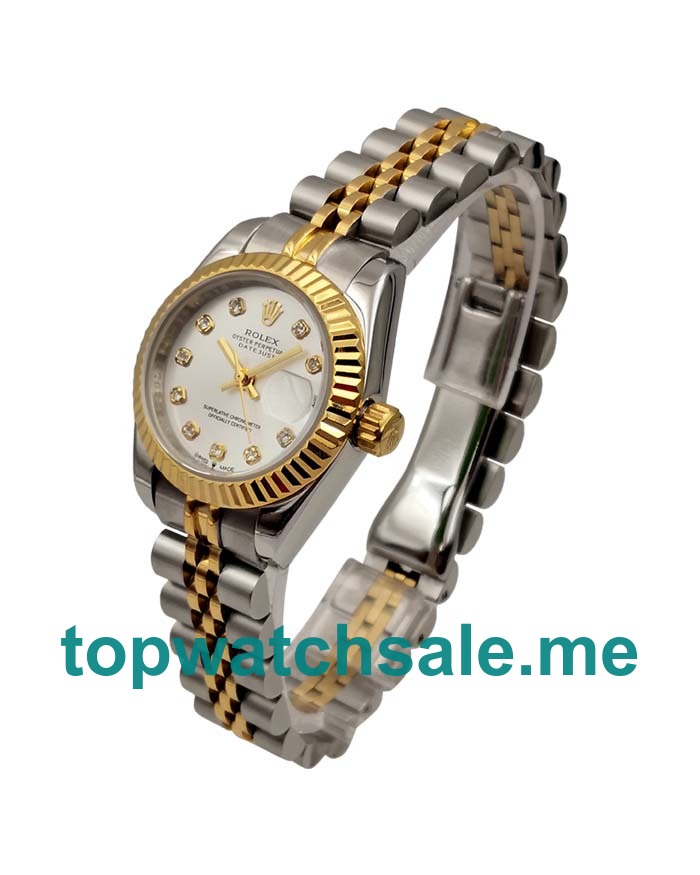 UK Silver Dials Steel And Gold Rolex Lady-Datejust 179173 Replica Watches