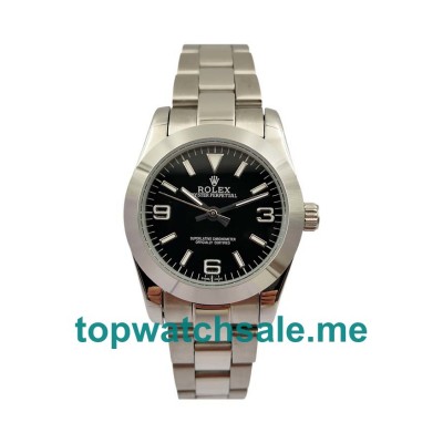 UK Black Dials Steel Rolex Oyster Perpetual 177200 Replica Watches