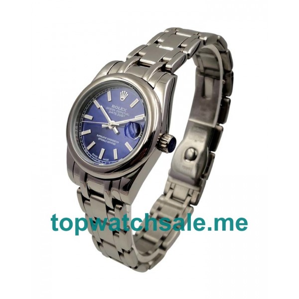 UK Blue Dials White Gold Rolex Datejust 178240 Replica Watches