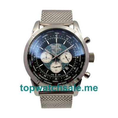 UK Black Dials Steel Breitling Transocean Chronograph AB0510U4 Replica Watches