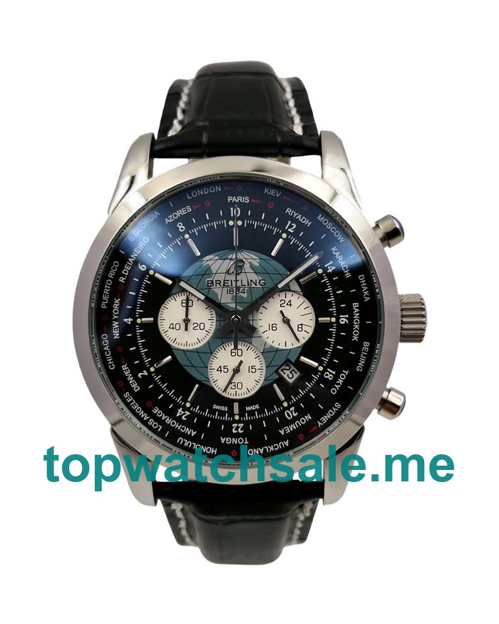 UK Black Dials Steel Breitling Transocean Chronograph AB0510U4 Replica Watches