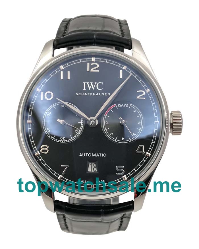 UK Black Dials Steel IWC Portugieser IW500703 Replica Watches