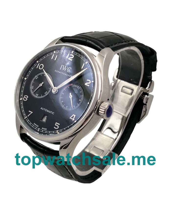 UK Black Dials Steel IWC Portugieser IW500703 Replica Watches