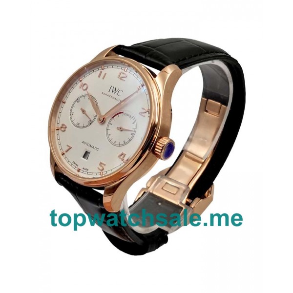 UK Silver Dials Rose Gold IWC Portugieser IW500701 Replica Watches