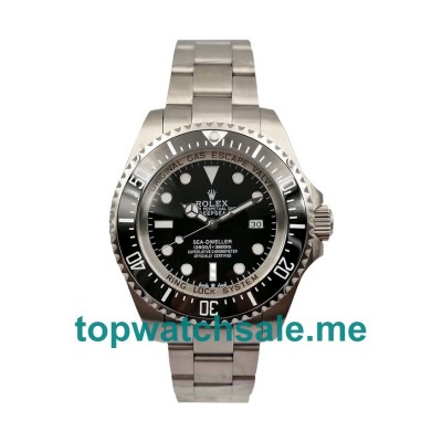 UK 44MM Black Dials Replica Rolex Sea-Dweller Deepsea 116660 Watches