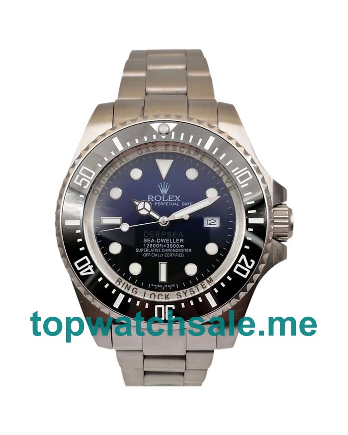 UK Black And Blue Dials Steel Rolex Sea-Dweller Deepsea 116660 Replica Watches