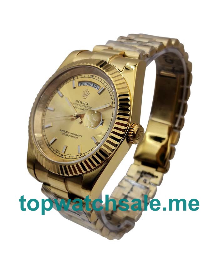 UK Champagne Dials Gold Rolex Day-Date 218238 Replica Watches