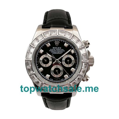 UK Black Dials White Gold Rolex Daytona 116589BR Replica Watches