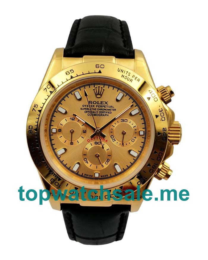 UK Champagne Dials Gold Rolex Daytona 116518 Replica Watches