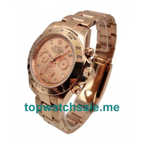 UK Pink Dials Rose Gold Rolex Daytona 116505 Replica Watches