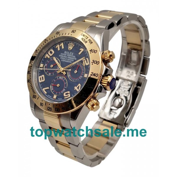 UK Blue Dials Steel And Gold Rolex Daytona 116523 Replica Watches