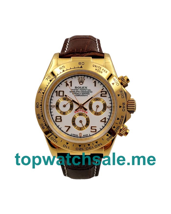 UK White Dials Gold Rolex Daytona 116518 Replica Watches