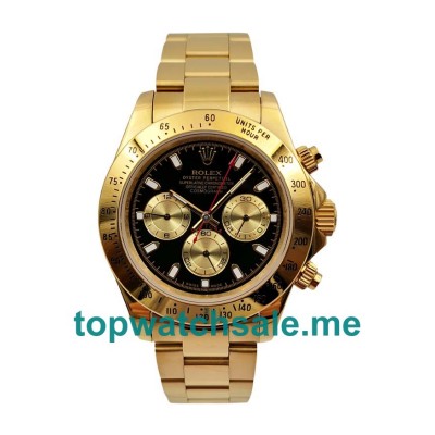 UK Black Dials Gold Rolex Daytona 116528 Replica Watches