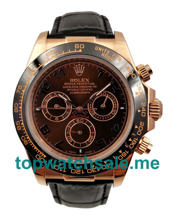 UK Chocolate Dials Rose Gold Rolex Daytona 116515 Replica Watches