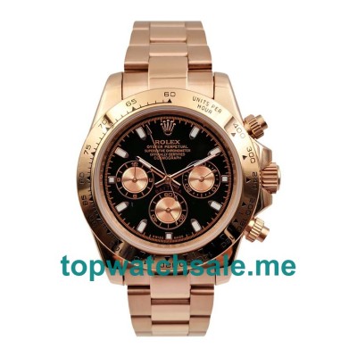 UK 18CT Everose Gold Rolex Daytona 116505 Replica Watches For Men