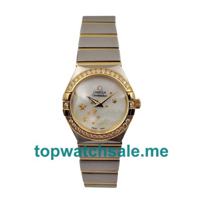 UK White Mother Of Pearl Dials Steel And Gold Omega Constellation 123.25.24.60.05.001 Replica Watches