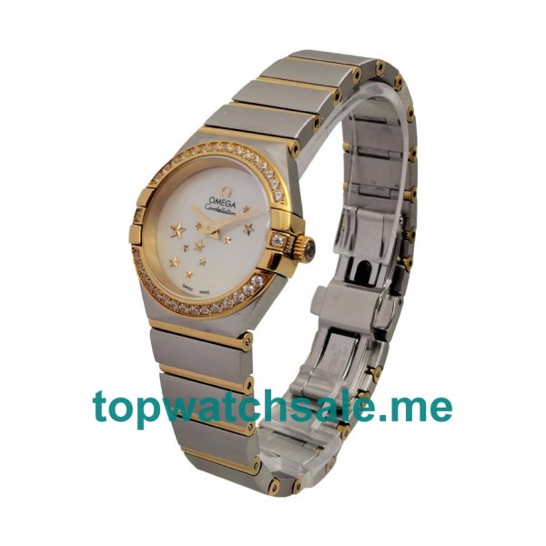 UK White Mother Of Pearl Dials Steel And Gold Omega Constellation 123.25.24.60.05.001 Replica Watches