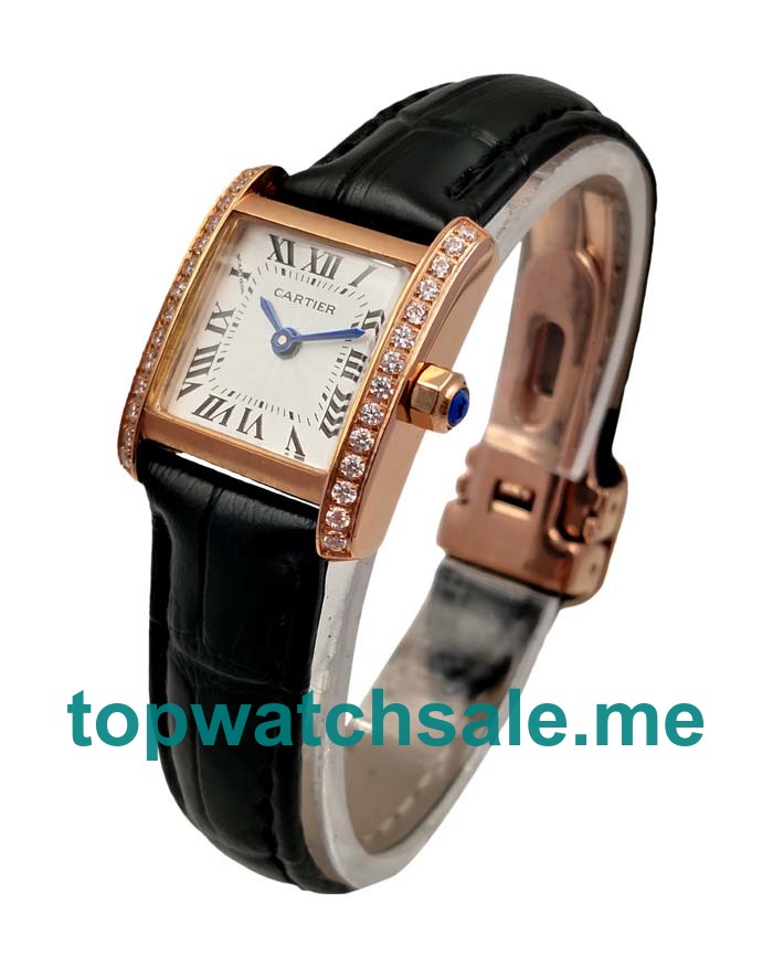 UK Silver Dials Rose Gold Cartier Tank Francaise WE104531 Replica Watches