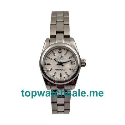 UK White Dials Steel Rolex Lady-Datejust 179174 Replica Watches