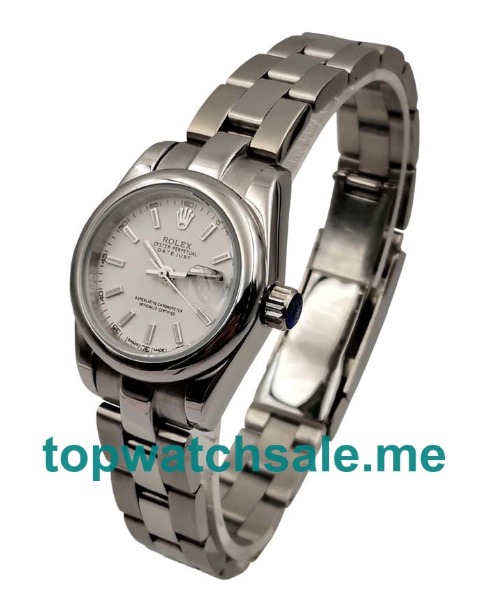 UK White Dials Steel Rolex Lady-Datejust 179174 Replica Watches