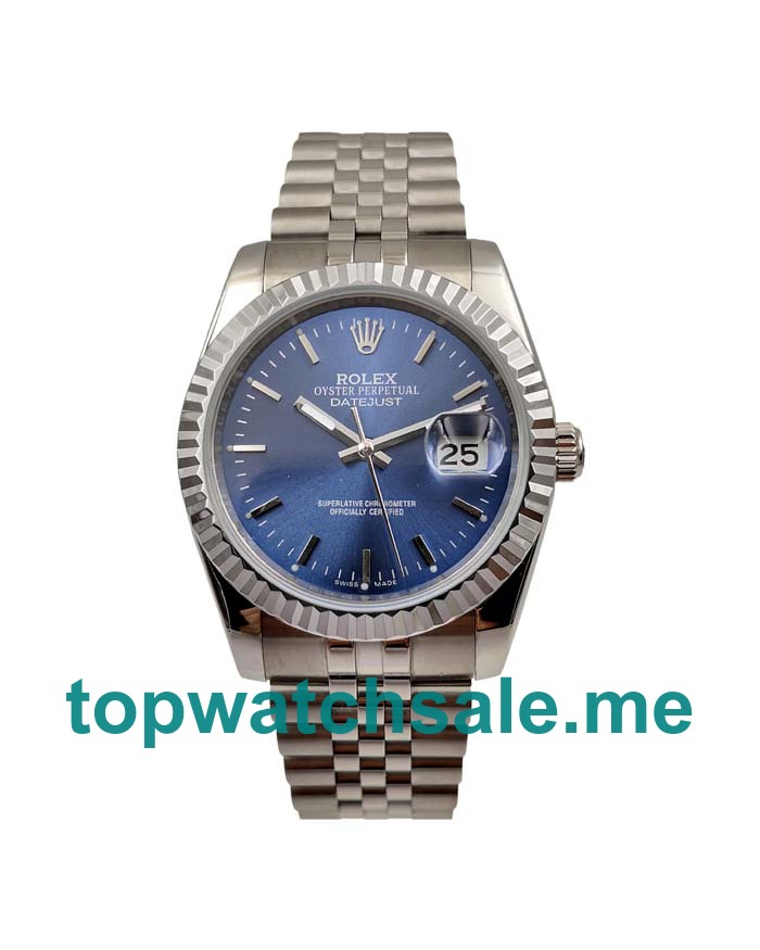 UK Blue Dials Steel And White Gold Rolex Datejust 126234 Replica Watches