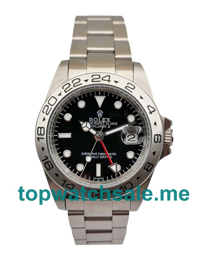 UK Black Dials Steel Rolex Explorer II 16570 Replica Watches