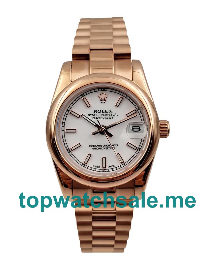 UK White Dials Rose Gold Rolex Datejust 178275 Replica Watches